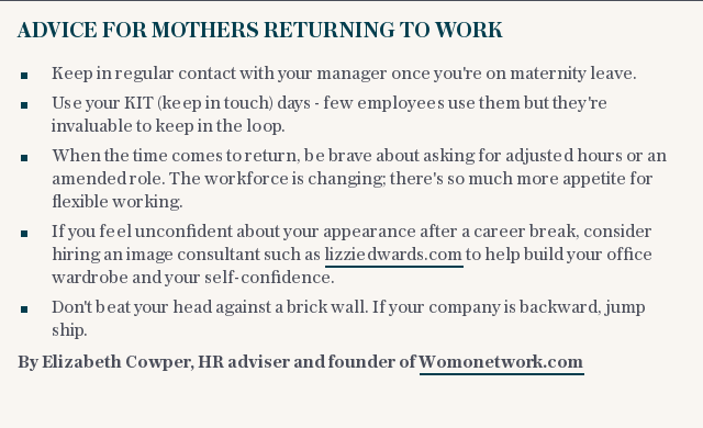 ADVICE FOR MOTHERS RETURNING TO WORK