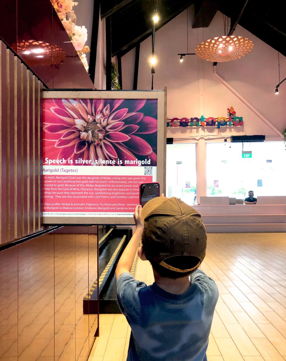 Kids love the AR exhibits. PHOTO: Scentopia