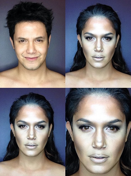 Makeup artist Paolo Ballesteros transforms himself into Jennifer Lopez.