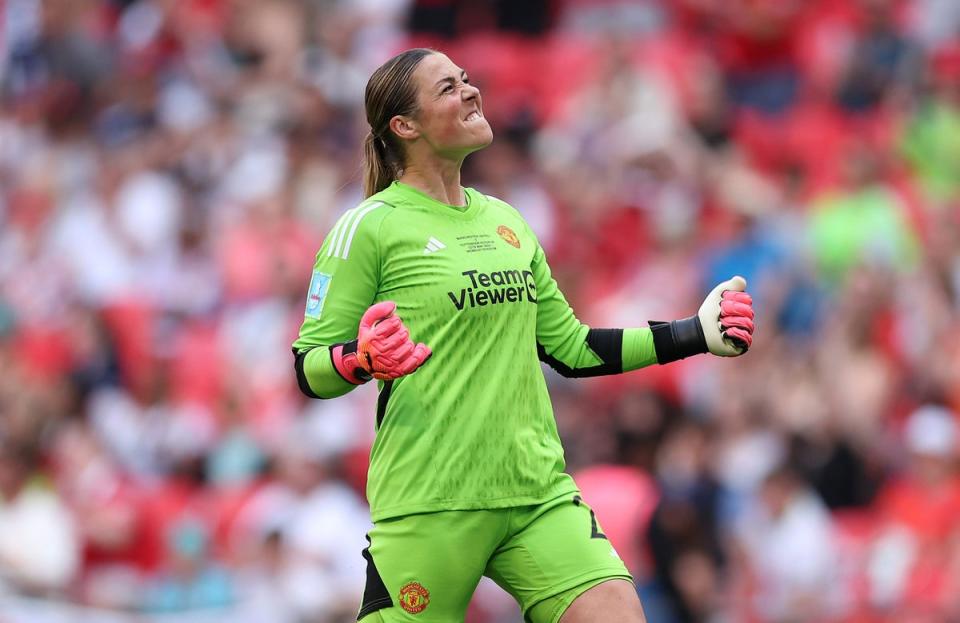 Mary Earps kept a clean sheet as Manchester United won the Women’s FA Cup 4-0 against Tottenham (Getty Images)