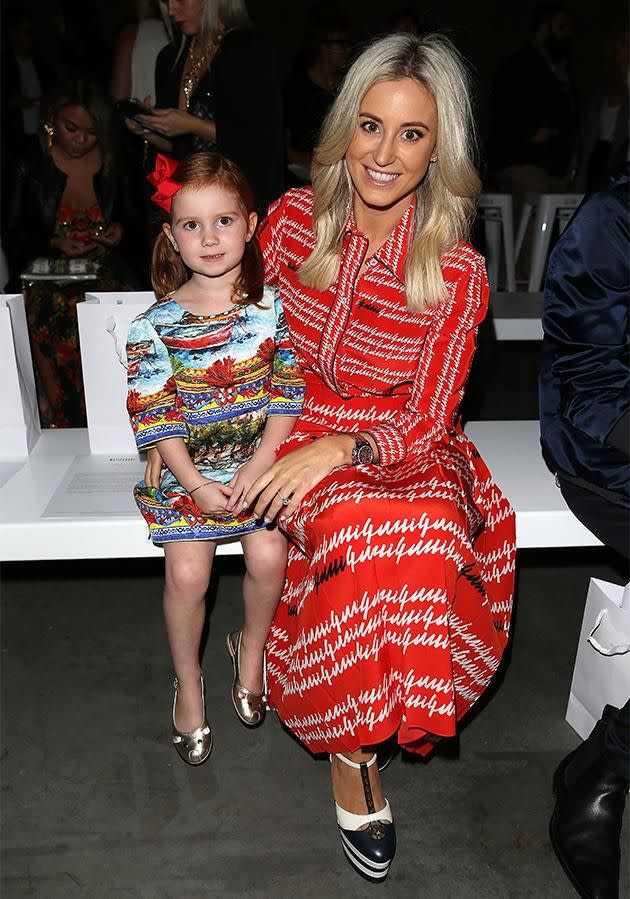 Roxy at Fashion Week with Daughter Pixie. Photo: Getty