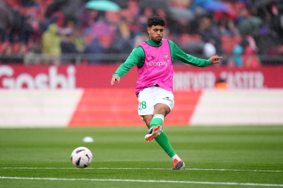 On the move: Chadi Riad is leaving Barcelona for Crystal Palace after impressing at Real Betis (Getty Images)