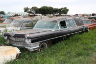 <p>This 1963 Cadillac hearse is a three-way model, meaning it could be loaded and unloaded via the side rear-hinged doors, as well as through the tailgate. We suspect the coachbuilder was Superior Coach, but we can't be sure.</p><p>With fewer than 2500 Cadillac hearses and ambulances being built in 1963, this is one of the rarest vehicles at Oakleaf Old Cars. </p><p>But, because of the stigma attached to the job it was built to do, and the subsequent limited appeal amongst collectors, its scarcity has little correlation with its value. </p>