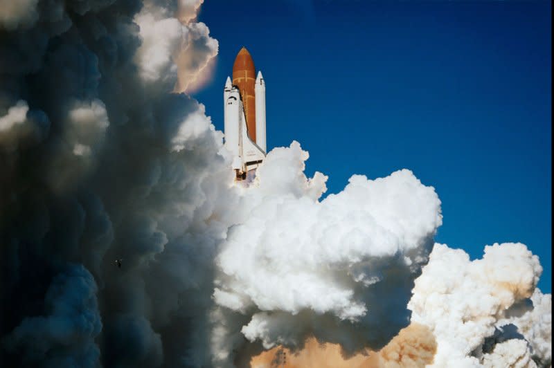 The Space Shuttle Challenger lifts off from Launch Complex 39 at Kennedy Space Center, at 11:38 a.m on January 28,1986. On April 4, 1983, the space shuttle Challenger lifted off on its inaugural mission. UPI File Photo