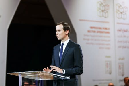 White House senior adviser Jared Kushner speaks at the "Peace to Prosperity" conference in Manama