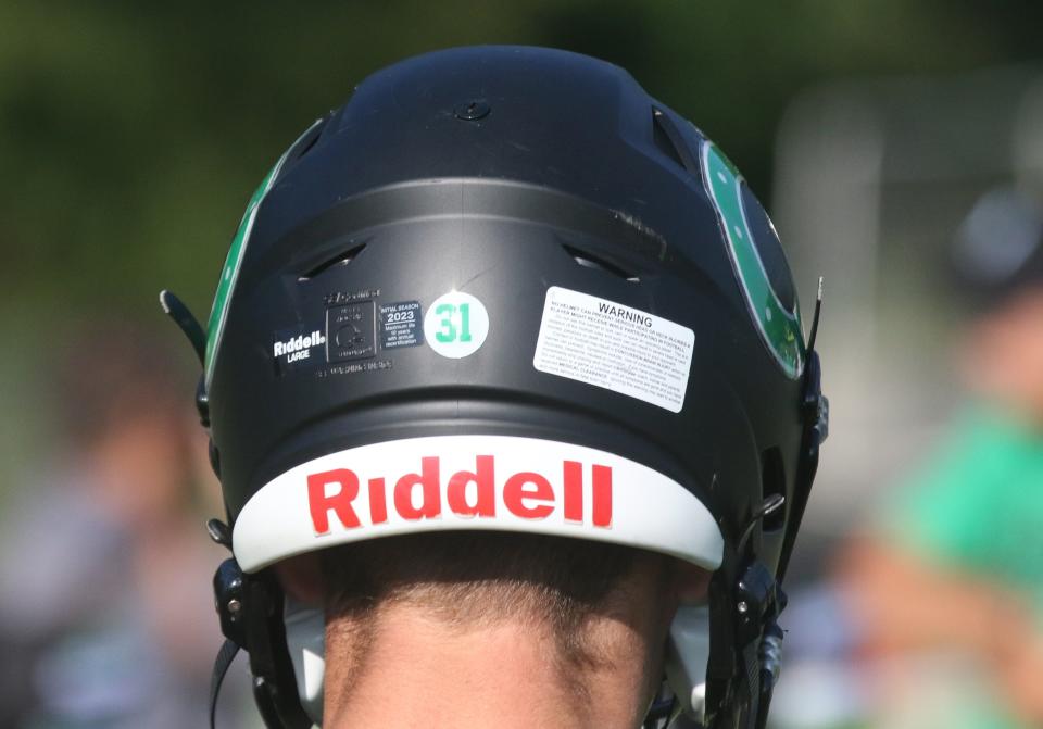 The Clear Fork Colts added a No. 31 decal to their helmets this season in memory of 2002 Clear Fork alum Charles Swank.