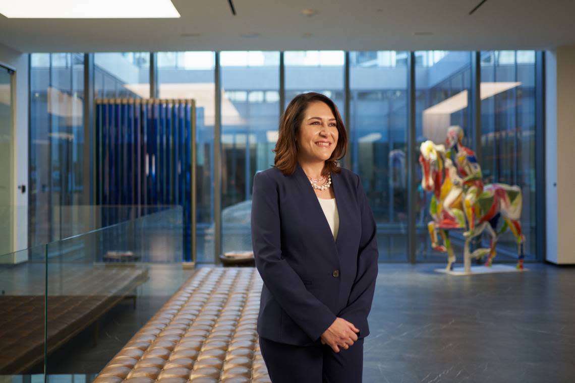 Maribel Perez Wadsworth, born in Miami, becomes the first female president and CEO of the John S. and James L. Knight Foundation when she assumes the title in January 2024.