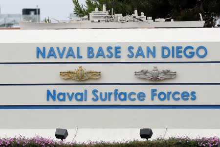 Entrance to Naval Base San Diego, in California