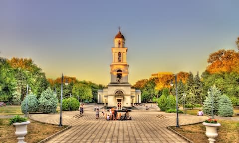 Bell tower of the Nativity Cathedral in Chisinau - Credit: GETTY