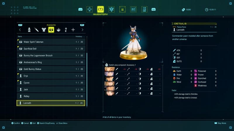 A screenshot shows what Divine Force's menu interface looks like. 