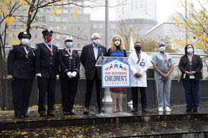 “Roll Call of Heroes" included Detective Gloria Felix, Firefighter Kinga Mielnik, Paramedic Lieutenant Esmerelda Pepper-Gonzalez, Al Kahn, Founder First Responders Children's Foundation, Jillian Crane President First Responders Children's Foundation, Doctor Tanzib Hossain, Patient Care Technician Ramona Torres and Registered Nurse Geraldine Canlas.