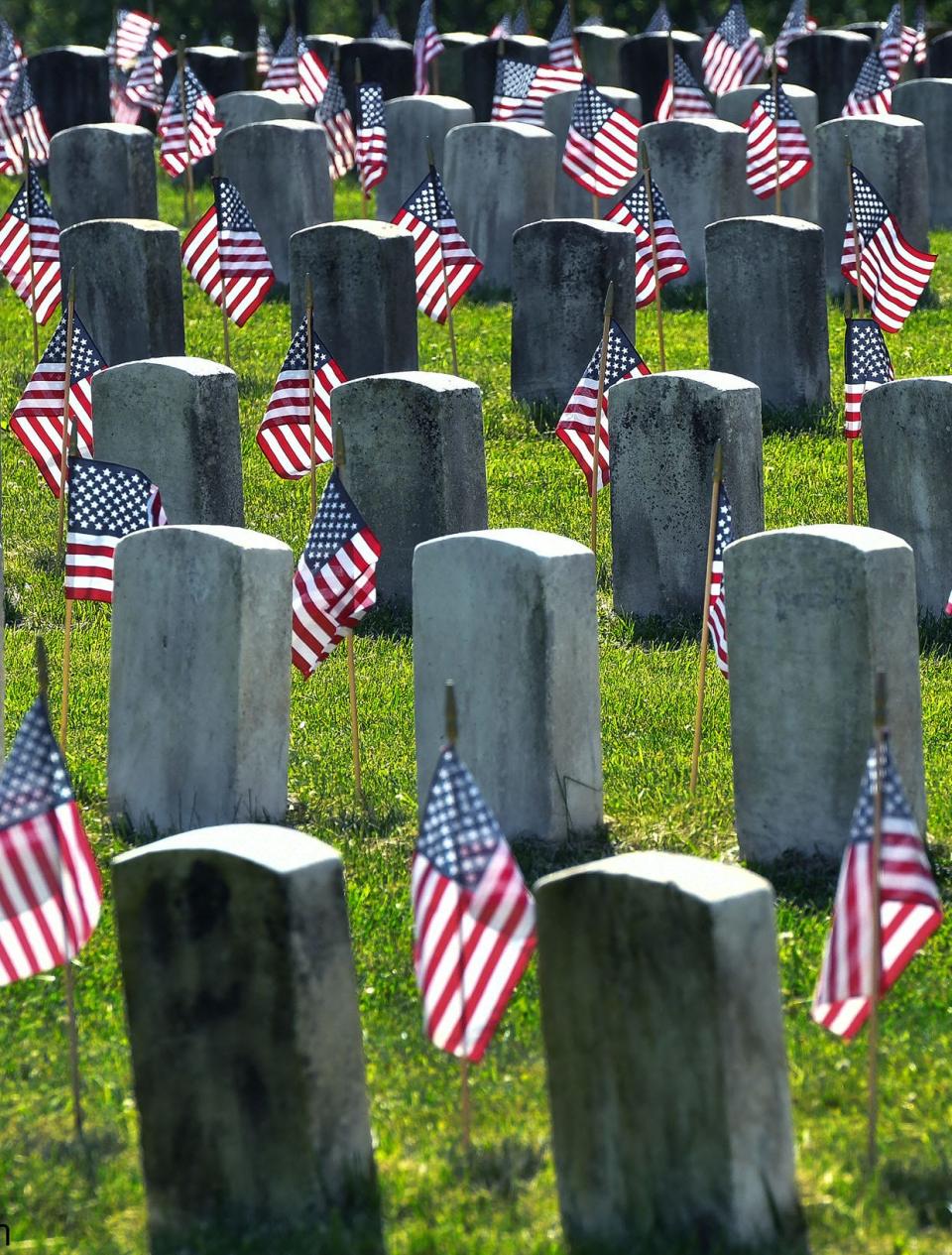 Nearly 5,000 American flags were placed at the gravestones in Antietam National Cemetery to commemorate Memorial Day.