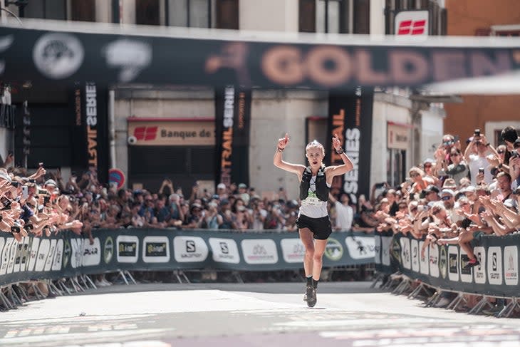 American Sophia Laukli is one of the top stars of the Golden Trail World Series, winning three events so far this season--including the Mont Blanc Marathon in Chamonix, France. (Photo: The Adventure Bakery)