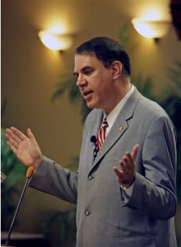 Alan Grayson speaks at a town hall meeting in Oct. 2009.