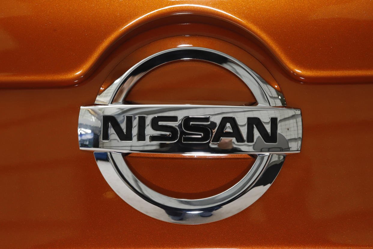 This is the rear of a 2020 Nissan Sentra on display at the 2020 Pittsburgh International Auto Show Thursday, Feb.13, 2020 in Pittsburgh. (AP Photo/Gene J. Puskar)