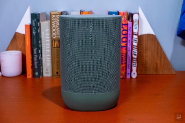 Sonos Move 2 Portable Smart Speaker with 24-Hour Battery Life, Bluetooth,  and Wi-Fi (White)