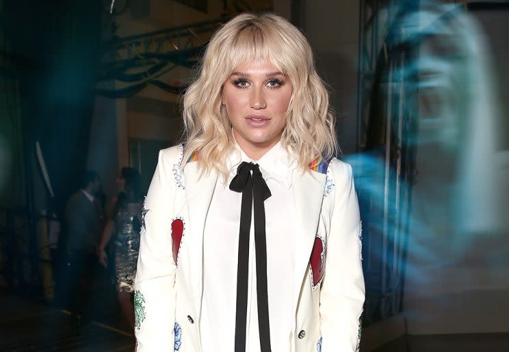 LAS VEGAS, NV - MAY 22: Kesha backstage at the 2016 Billboard Music Awards at the T-Mobile Arena on May 22, 2016 in Las Vegas, Nevada. (Photo by Todd Williamson/BBMA2016/Getty Images for Billboard)