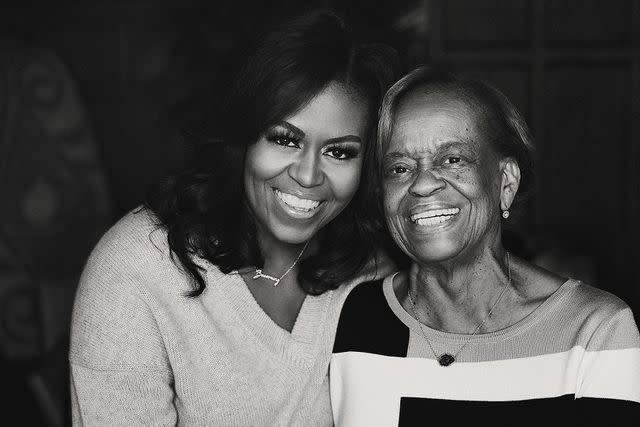 Miller Mobley Michelle Obama with her mother Marian Robinson