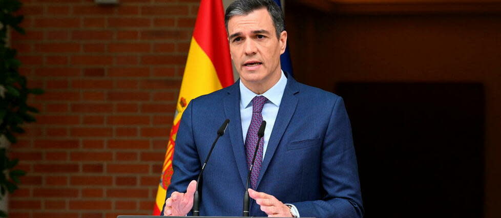 Le Premier ministre espagnol, Pedro Sanchez, a annoncé la tenue d'élections législatives anticipées en juillet.  - Credit:BORJA PUIG DE LA  BELLACASA / LA MONCLOA / AFP