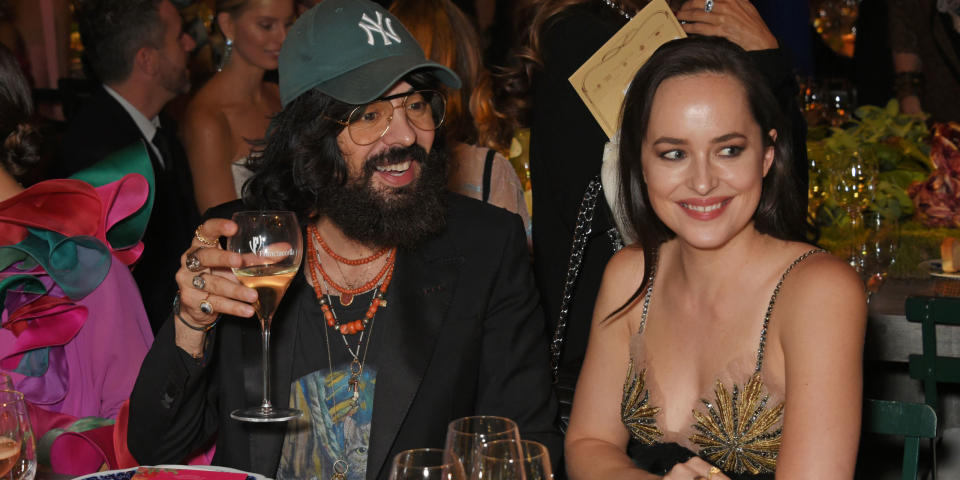 Alessandro Michele and Dakota Johnson