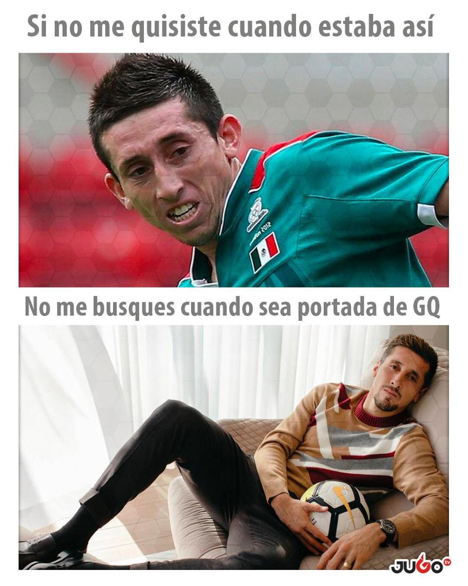 El cambio de look de Héctor Herrera ha generado todo tipo de memes como este. <a href="https://www.instagram.com/explore/tags/h%C3%A9ctorherrera/?hl=en" rel="nofollow noopener" target="_blank" data-ylk="slk:Foto: Hector Herrera memes/Instagram;elm:context_link;itc:0;sec:content-canvas" class="link ">Foto: Hector Herrera memes/Instagram</a>