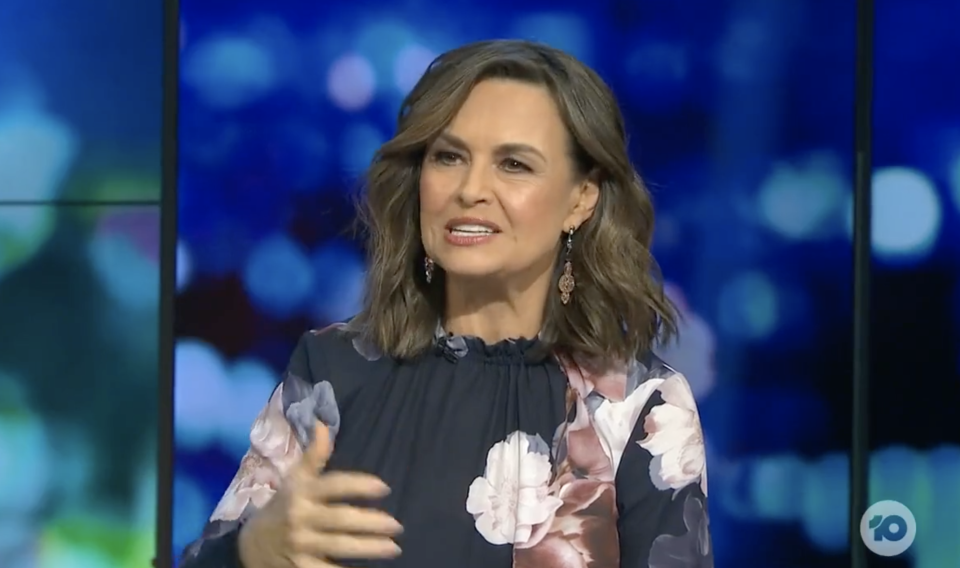 Lisa Wilkinson hosting The Project. 