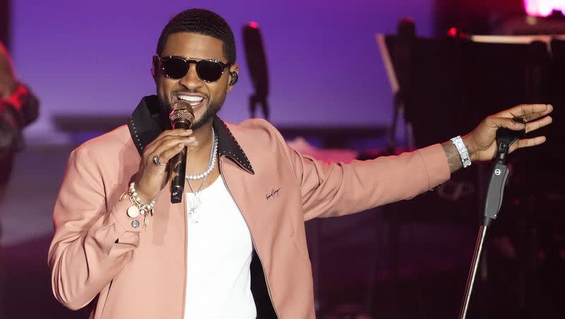 Usher performs at the 51st annual Songwriters Hall of Fame induction and awards gala at the New York Marriott Marquis Hotel on Thursday, June 16, 2022, in New York. Usher will headline the 2024 Super Bowl Halftime Show.
