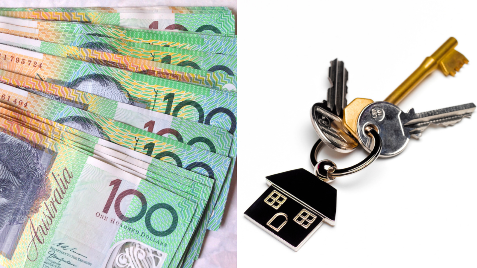 Australian dollars and house keys. Source: Getty Images