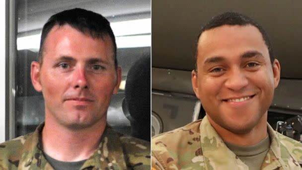 PHOTO: Chief Warrant Officer 3 Daniel Wadham and Chief Warrant Officer 3 Danny Randolph were tragically killed when the UH-60 Blackhawk helicopter crashed during a training flight near Highway 53 and Burwell Road in Huntsville, Alabama, on Feb. 15, 2023. (Tennessee Military Department)