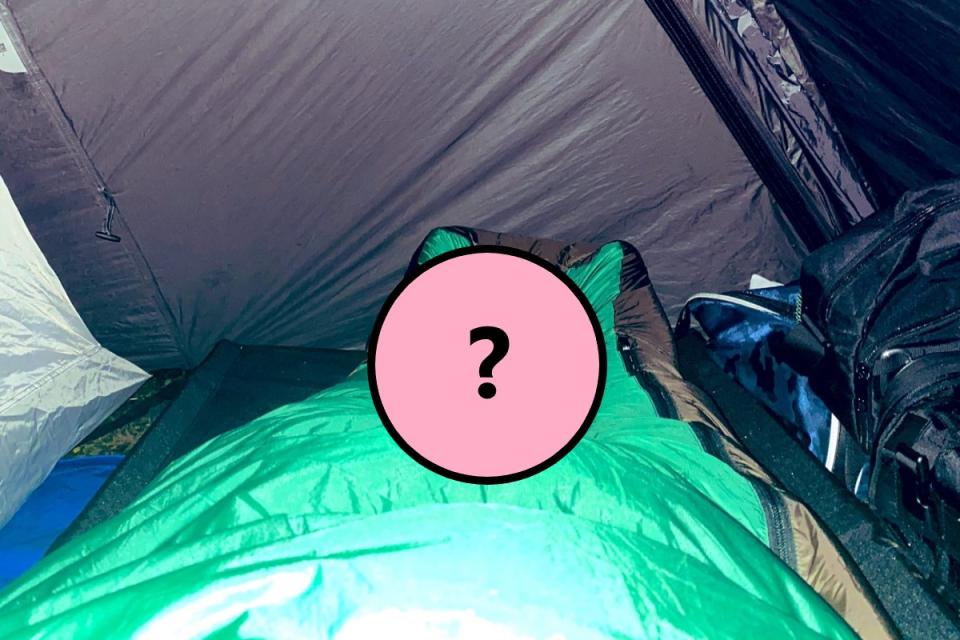 <p>日本一名網友日前露營時，在深夜竟然被鬼壓腳？（圖／twitter@awesome_hnysk）</p>
