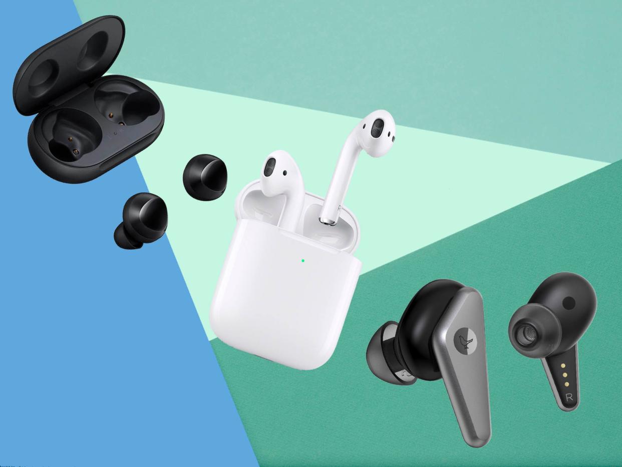 Some in-ear headphones have a neckband to connect the two earphones, but others are what’s called true wireless which are just two distinct earbuds and nothing else (iStock/The Independent)