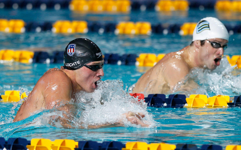 Ryan Lochte competes in the Men's 200m Individual Medley during the Duel in the Pool at the Georgia Tech Aquatic Center on December 17, 2011 in Atlanta, Georgia. (Photo by Kevin C. Cox/Getty Images)