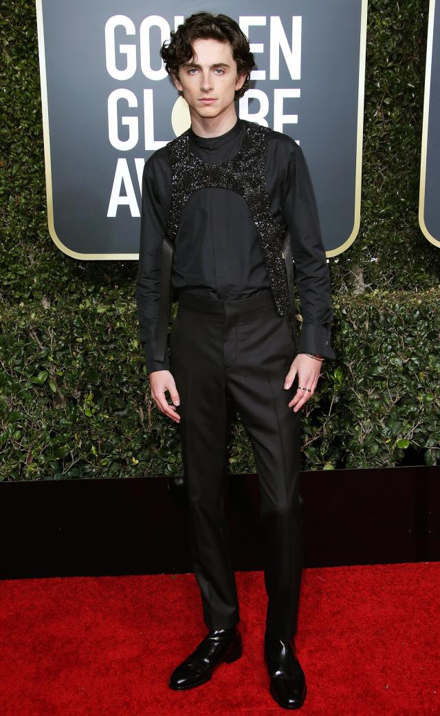 Timothee Chalamet Is the King of the Red Carpet in Sequined Hoodie