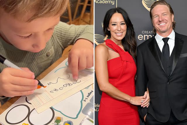 Joanna Gaines/instagram, Michael Buckner/Variety via Getty Crew Gaines Drawing