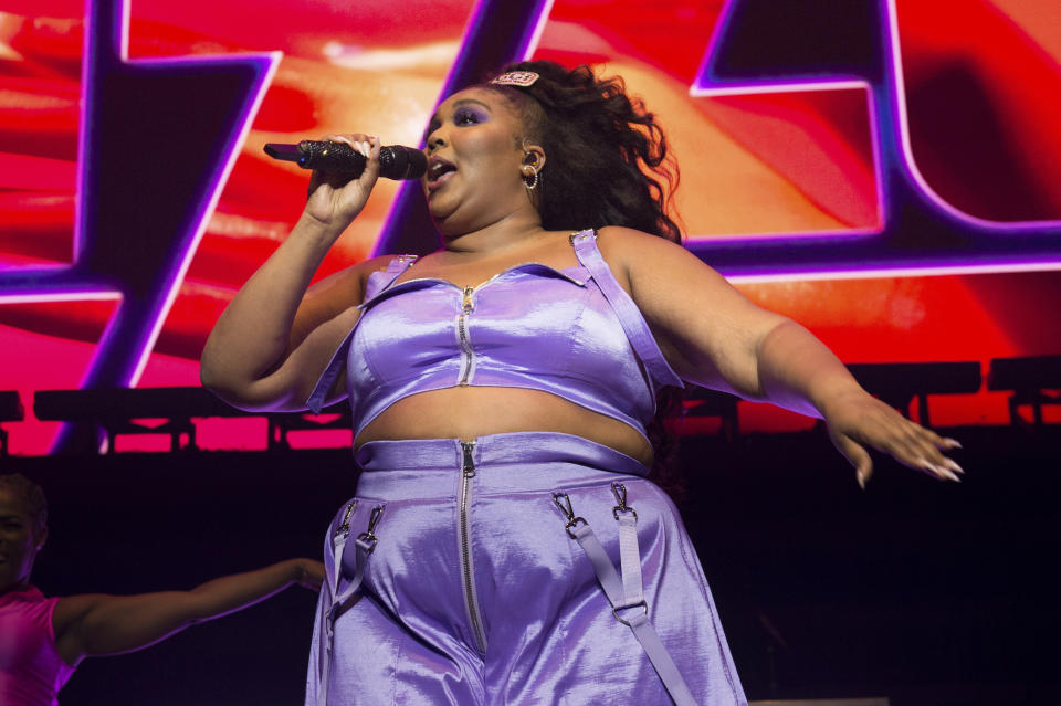 Recording artist Lizzo performs at the Pepsi Zero Sugar Super Bowl Party at Meridian on Island Gardens in Miami on Friday, Jan. 31, 2020, in Miami, Fla. (Photo by Scott Roth/Invision/AP)