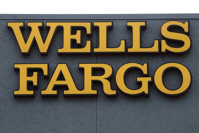 FILE PHOTO: A Wells Fargo bank logo is pictured on a building in North Miami, Florida