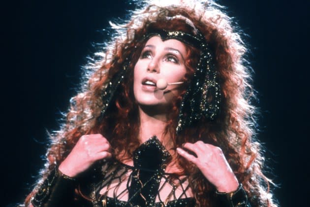 Cher performing on stage on her "Do You Believe" world tour.  - Credit: Barry King/WireImage