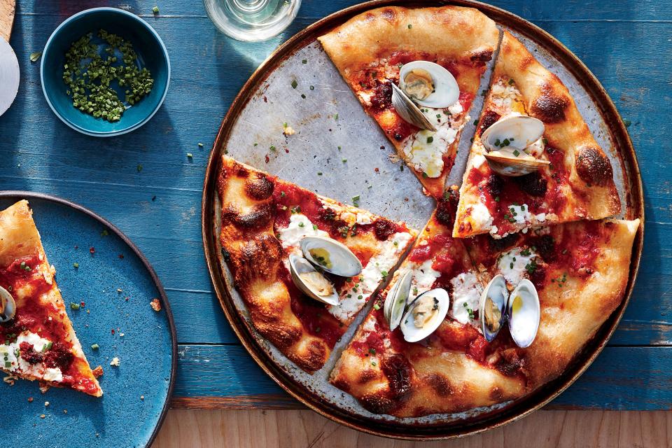 Clam-and-’Nduja Pizza