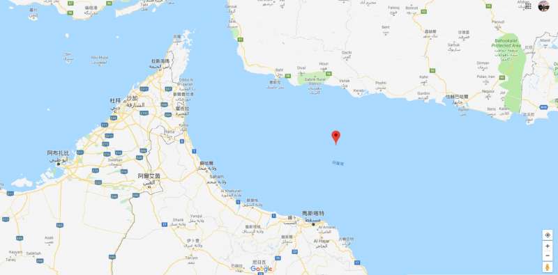 阿曼灣（Gulf of Oman）（Google Map）