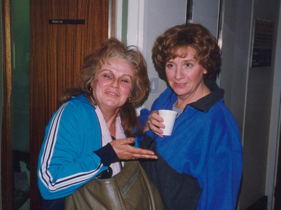 Julie Walters and Victoria Wood on the set of ‘Dinnerladies' (The Victoria Wood Archive)