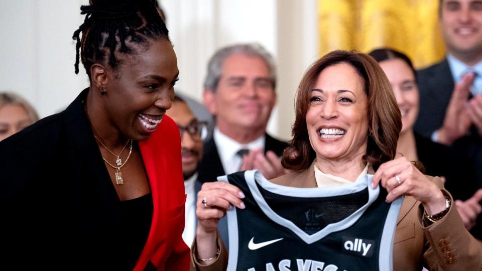 Chelsea Gray Las Vegas Aces White House Celebration