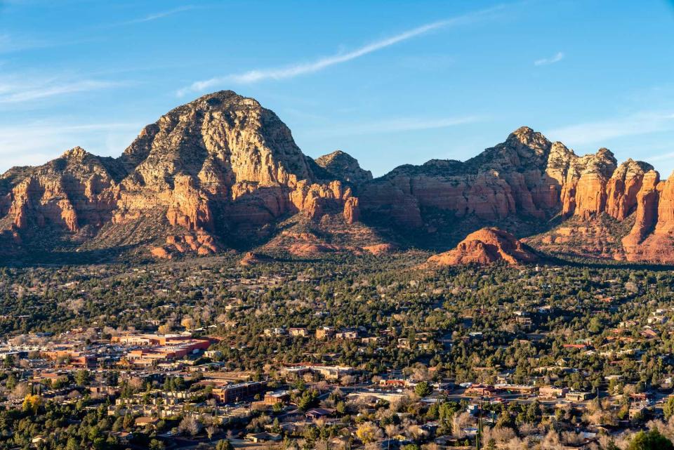 Aerial view of Sedona, Arizona