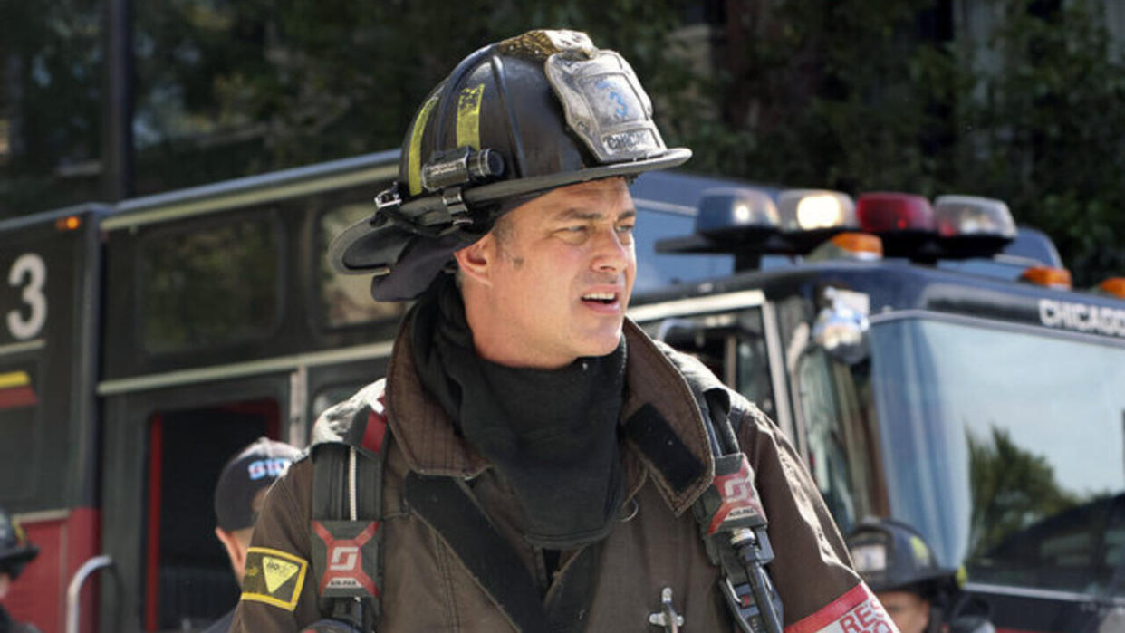  Taylor Kinney as Severide in Chicago Fire Season 11. 