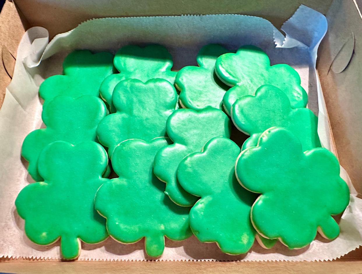 Shamrock cutout cookies would be the perfect sweet treat to begin or end your St. Patrick's Day celebrations.