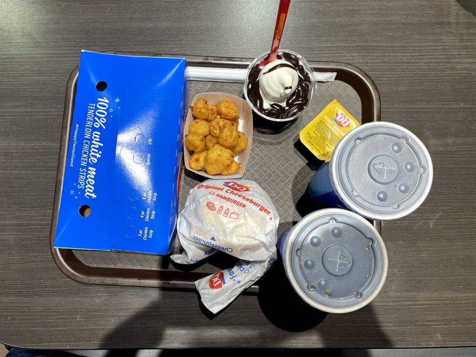 Meal from Dairy Queen.