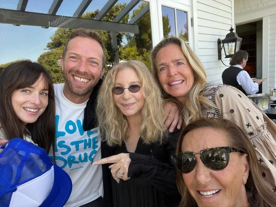 Barbra Streisand, Chris Martin, Dakota Johnson, Instagram