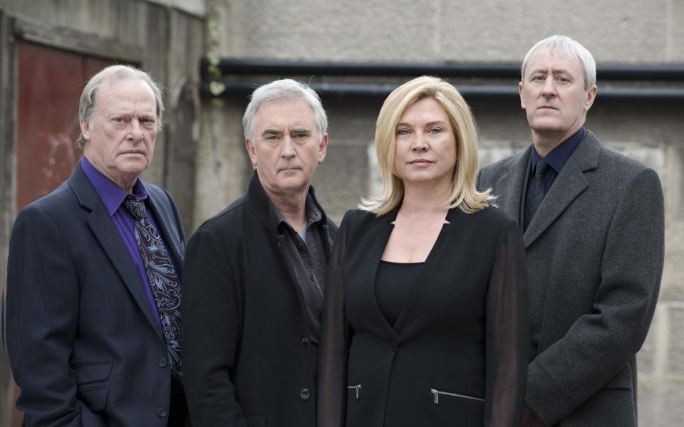 Dennis Waterman alongside the cast of New Tricks - BBC 