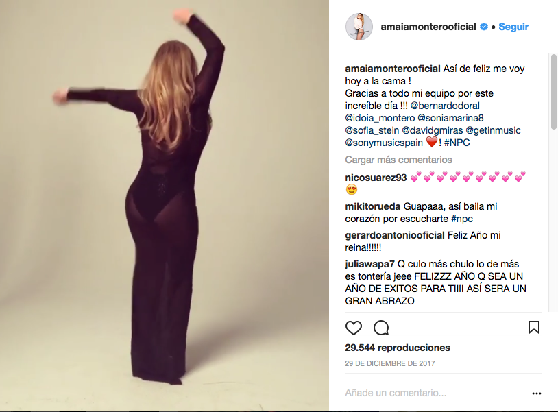 Amaia Montero, en otra imagen reciente que ha compartido en las redes (Instagram).