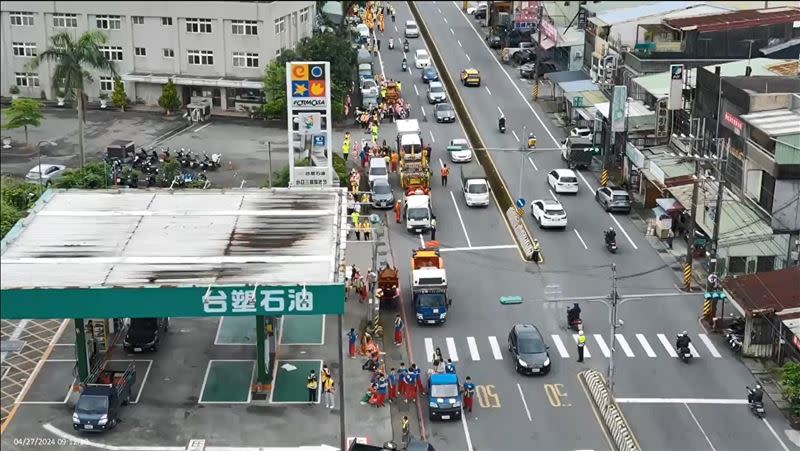 空拍機拍下的情形。（圖／翻攝畫面）