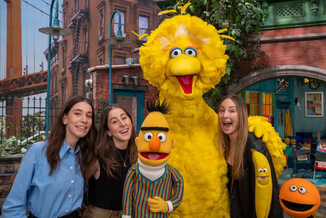 Sesame Workshop Haim with Burt and Big Bird